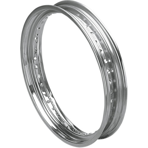 Drag Specialties - Rim - Drop Center - Rolled Edge - 40 Hole - Silver - 19x2.5