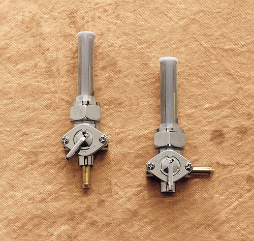 Drag Specialties Fuel Petcock - Downward - Chrome - 22 mm