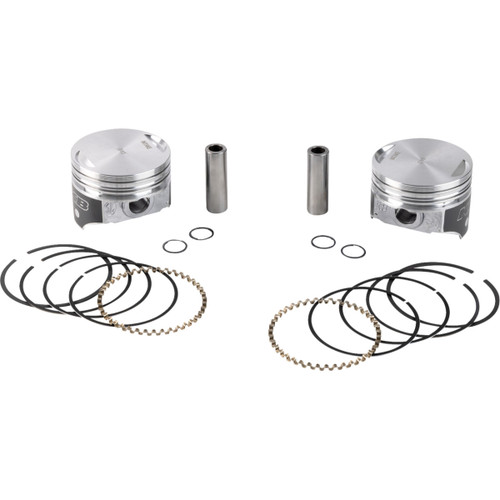 KB Performance #KB258.010 - Piston Kit - 3.498" +0.010" - 8.6:1 CR - 80" Evolution Big Twin