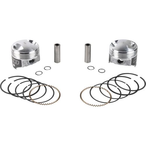 KB Performance #KB297.040 - Piston Kit - 3.498" +0.040" - 8.3:1 CR - 4.250" Stroke - 80" Big Twin