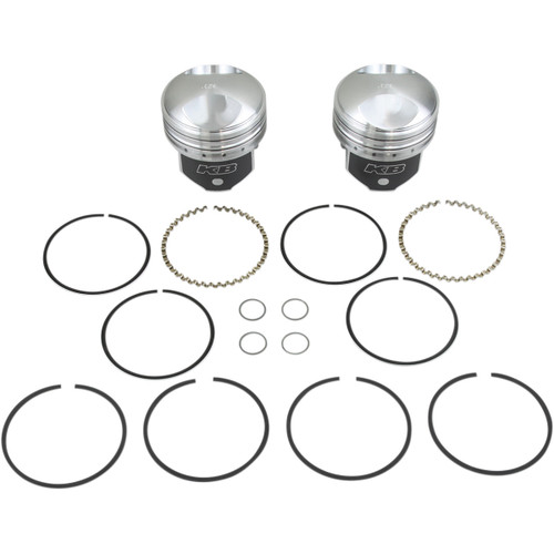KB Performance #KB263.050 - Piston Kit - 3.437" +0.050" - 9.0:1 CR - 74" Big Twin