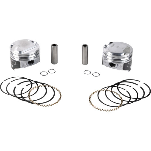 KB Performance #KB266.020 - Piston Kit - 3.498" +0.020" - 10.5:1 CR - 80" Evolution Big Twin