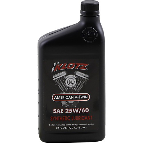 Klotz OIL #KH-2560 - V-Twin Synthetic Engine Oil - 25W-60 - 1 U.S. quart