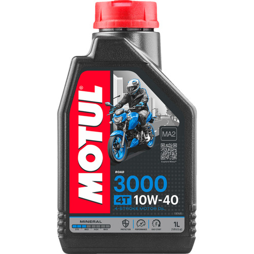 Motul #107672 - 3000 Mineral 4T Engine Oil - 10W-40 - 1 liter
