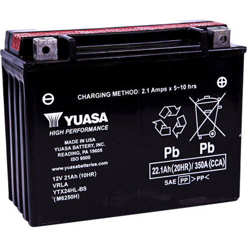 Yuasa #YUAM7250H - AGM Battery - YTX24HL