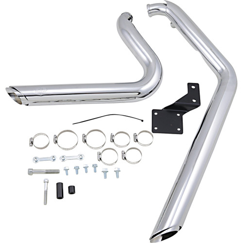 Vance & Hines #17221 - Shortshots Staggered Exhaust System - Chrome