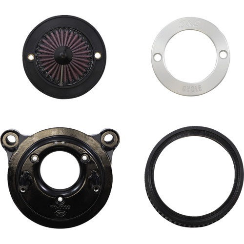 S&S Cycle #170-0715A - Air Stinger Stealth Air Cleaner Kit - Chrome Ring