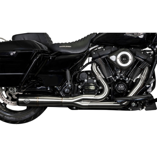 S&S Cycle #550-1000 - 2-into-1 Diamondback Exhaust System - Stainless Steel - Race Only