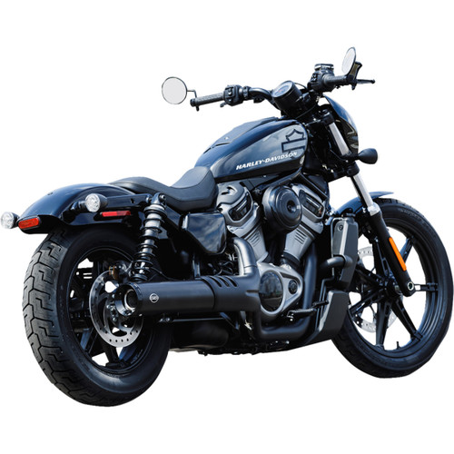 S&S Cycle #550-1074 - 4-1/2" Grand National Slip-On Muffler - Black - RH975 Nightster