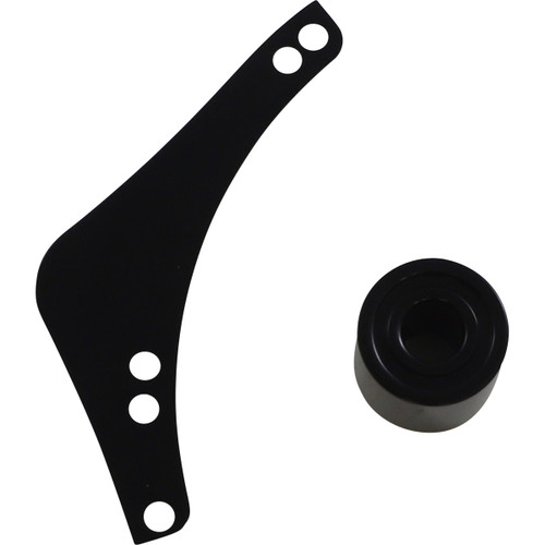 Arlen Ness #600-052 - Replacement Breather Bolt Cover Plate - Inverted/Method/Clear Tear/Sidekick - Left - Black