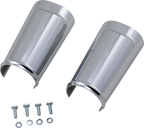 Arlen Ness #20-043 Fat Tire Fork Boot Cover - Chrome - Smooth