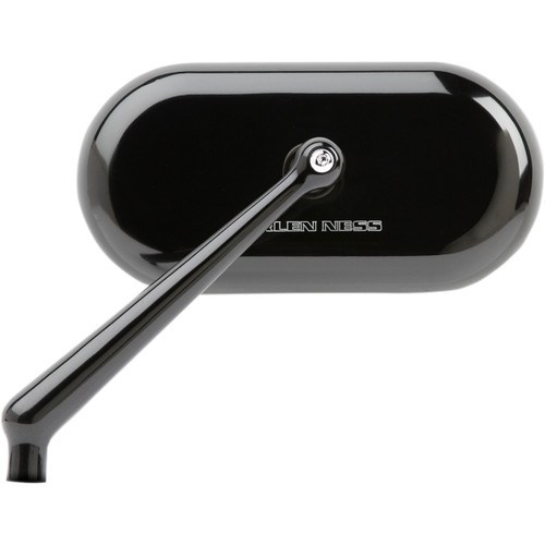 Arlen Ness #13-170 - Mirror - Side View - Oval - Black - Left