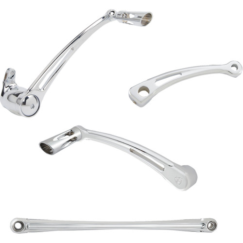 Arlen Ness #420-109 - Deep Cut Foot Control Kit w/ Toe Shifter - Chrome