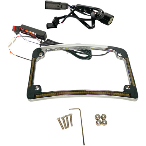 Custom Dynamics #TF05-BCM4-C - Radius License Plate Frame - Chrome