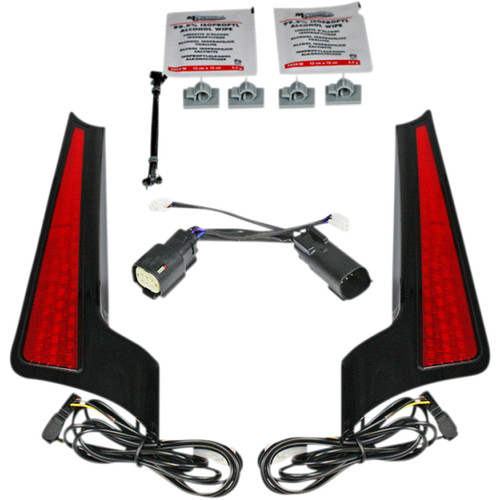 Custom Dynamics #CD-FASCIA-SS6RB - Fascia LED Light Panels - Black/Red