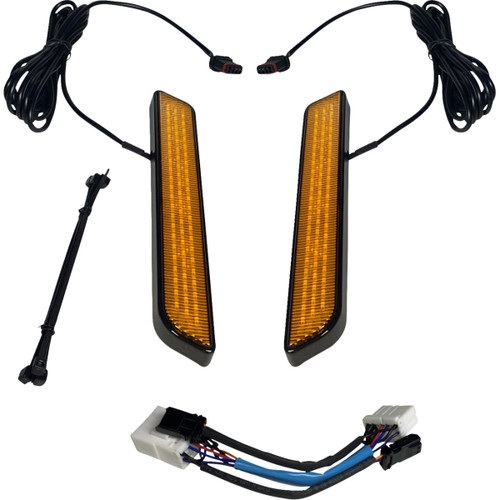 Custom Dynamics #CD-FORK-HD-AB - LED Fork Light - Amber - Black