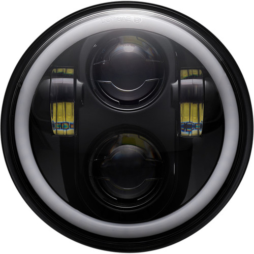 Custom Dynamics #PG-575-B - ProGLOW™ 5-3/4" Headlamp - with Mounting Ring - Black