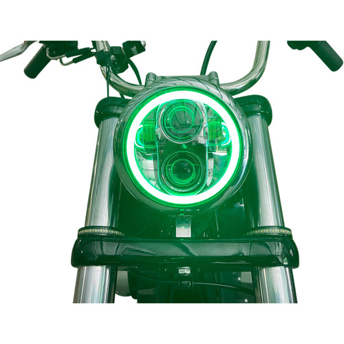 Custom Dynamics #PG-575-C - ProGLOW™ 5-3/4" Headlamp - with Mounting Ring - Chrome