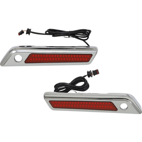 Custom Dynamics #CD-SBL-DC4-RC - Latch Light - Saddlebag - Dual Color - Red - Chrome