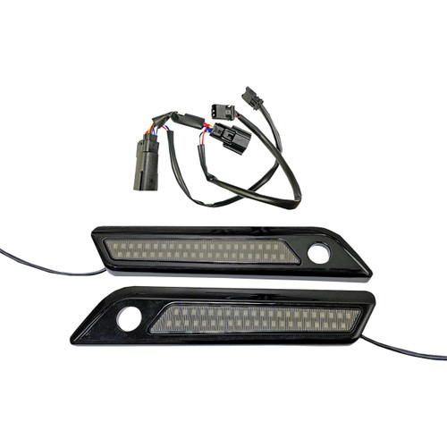 Custom Dynamics #CD-SBL-DC4-SB - Latch Light - Saddlebag - Dual Color - Smoke - Black