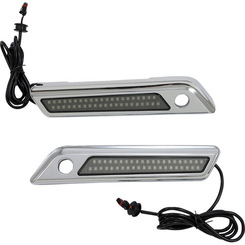 Custom Dynamics #CD-SBL-DC4-SC - Latch Light - Saddlebag - Dual Color - Smoke - Chrome