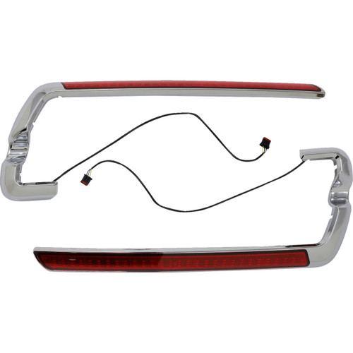 Custom Dynamics #CD-SB-SIDE-RC - LED Saddlebag Light - Red - Chrome