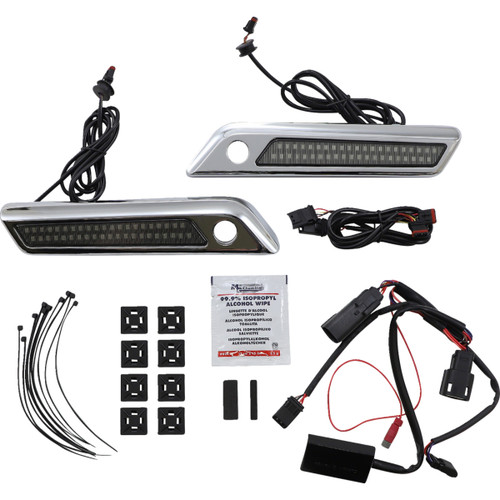 Custom Dynamics #CD-SBL-DC-SC - Latch Light - Saddlebag - Dual Color - Smoke - Chrome
