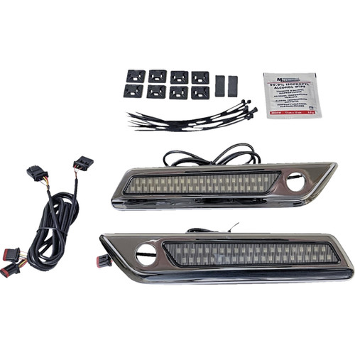 Custom Dynamics #CD-SBL-DC-SC - Latch Light - Saddlebag - Dual Color - Smoke - Chrome