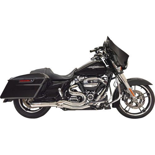 Bassani Xhaust #1F72C - Road Rage II 2-Into-1 Mid-Length Exhaust System - Chrome