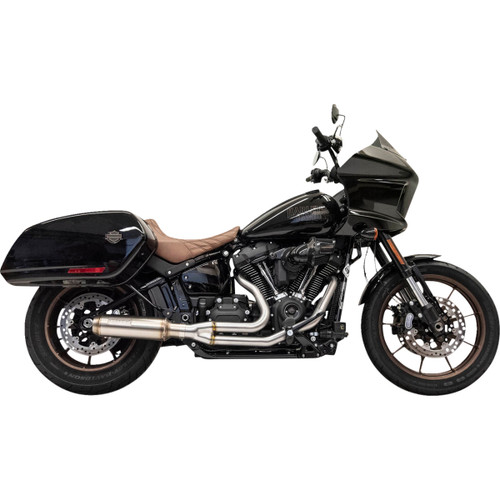 Bassani Xhaust #1S78SS - 2-into-1 Stainless Exhaust System with 4" Super Bike Muffler