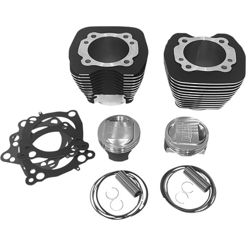 Revolution Performance, LLC #RP201-103W - Cylinder Kit - 98" - Big Bore - Black with Highlighted Fins - Twin Cam