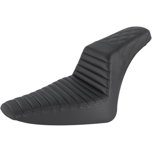 Saddlemen #812-26-176 - Step-Up Seat - Front Tuck-n-Roll/Rear Lattice Stitch - Black