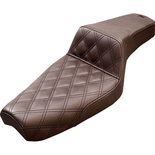 Saddlemen #879-03-172BR - Step-Up Seat - Front Lattice Stitch - Brown - XL