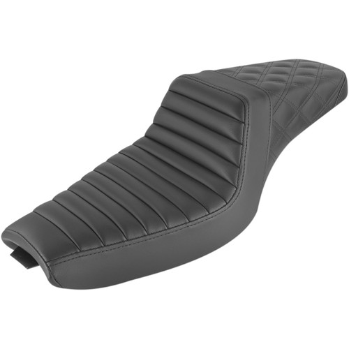 Saddlemen #807-03-176 - Step-Up Seat - Front Tuck-n-Roll/Rear Lattice Stitch - Black