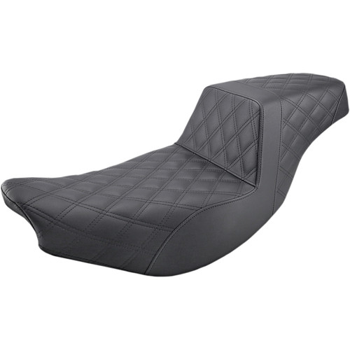 Saddlemen #I14-07-175 - Step-Up Seat - Full Lattice Stitch - Black - Indian