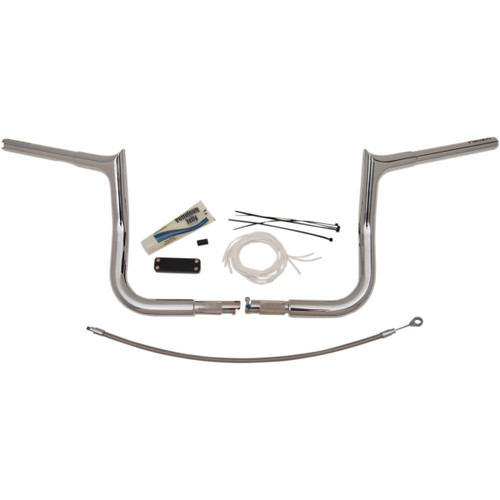 FAT Baggers INC. #909110 - 1-1/4" EZ Install Pointed Top Handlebar Kit - 10" - Chrome