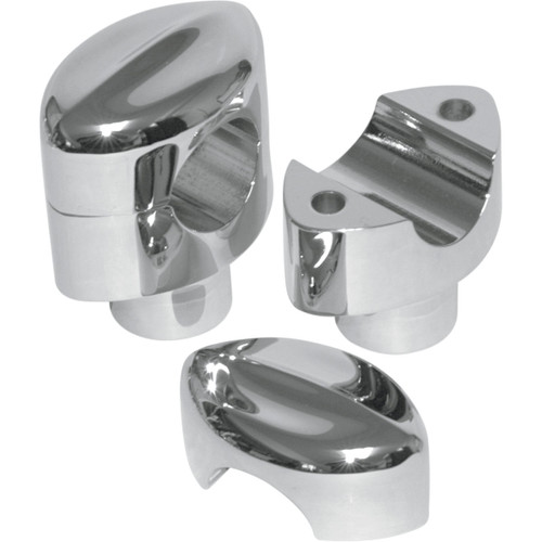 LA Choppers #LA-7401-01 - Handlebar Risers for 1" Handlebars - Mohawk - 1-1/2" - Chrome