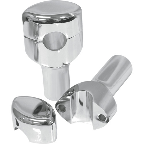 LA Choppers #LA-7402-03 - Handlebar Risers for 1" Handlebars - Smooth - 3" - Chrome