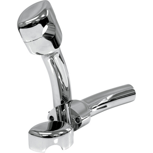 LA Choppers #LA-7402-05 - Handlebar Risers for 1" Handlebars - Smooth - Pullback - 5-1/2" - Chrome