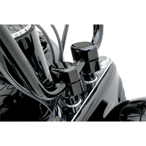 LA Choppers #LA-7402-01B - Handlebar Risers for 1" Handlebars - Smooth - 1-1/2" - Black
