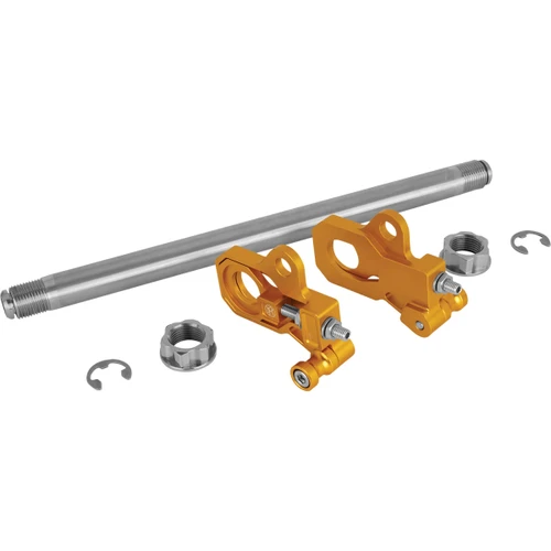 Performance Machine (PM) #0117-0028M-G - Axle Adjuster Kit - Rear - Gold
