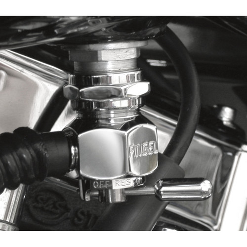Pingel #6311-CR - Round Fuel Valve - Chrome - 22 mm
