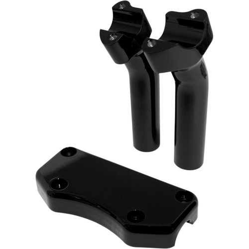 Drag Specialties - Handlebar Riser & Top Clamp Kit - 5-1/2" - Buffalo - Black