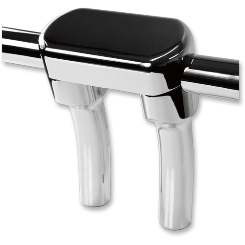 LA Choppers #LA-7446-05 - Hefty Handlebar Riser & Top Clamp Kit - 5-1/2" - Chrome