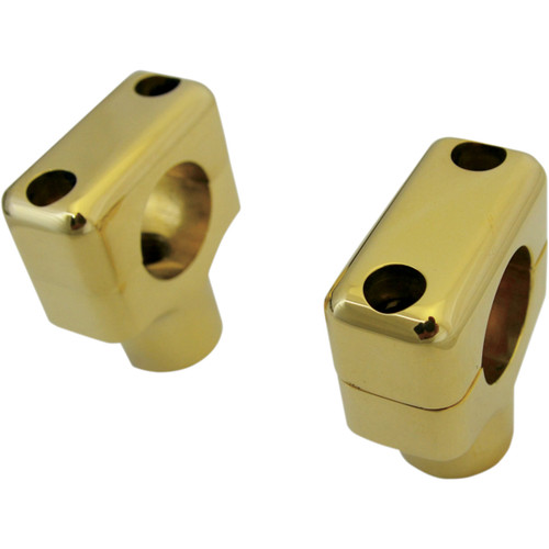 LA Choppers #LA-7401-50 - Brass Handlebar Risers - 1-1/2" - Polished
