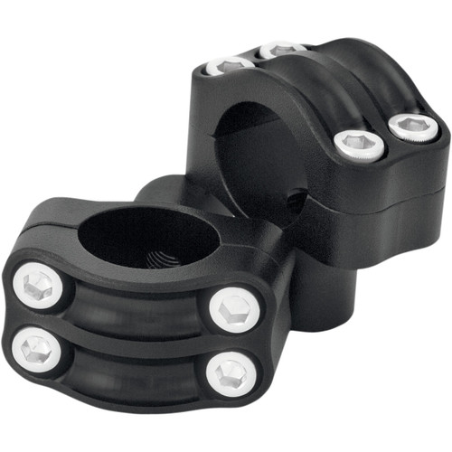 RSD #0208-2051-SMB - Nostalgia Handlebar Risers - Four-Bolt - 1-1/2" x 1-1/4" - Black Ops