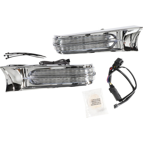 Ciro #40048 - Filler Panel Light - Clear Lens - Red LEDs - Chrome