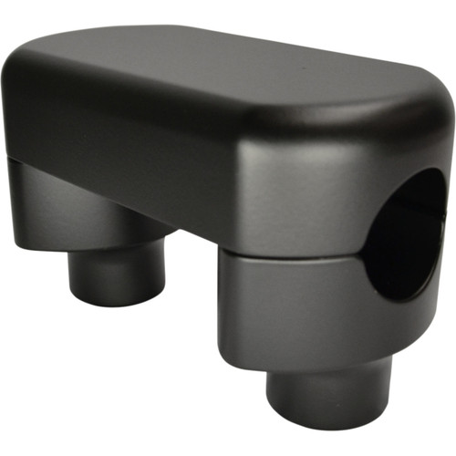 LA Choppers #LA-7442-01M - Solid Handlebar Riser & Top Clamp Kit - 1-1/2" - Flat Black