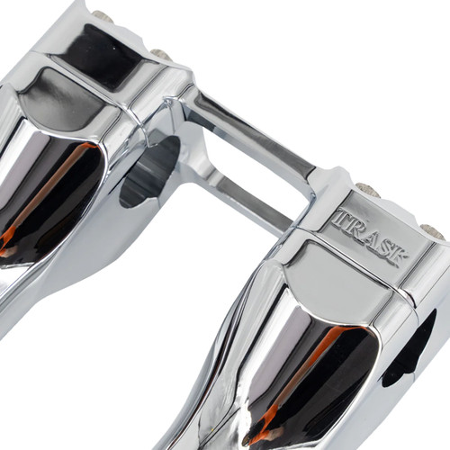 Trask #TM-8601-4CH - Assault Handlebar Risers - 4" x 1-1/4" - Chrome