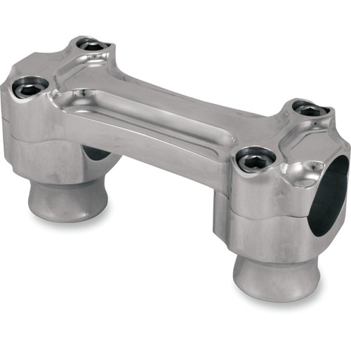 Todd's Cycle #0602-0912 - Bone Bar Handlebar Clamp & Riser Kit - 1" Rise - 1-1/4" Clamping - Chrome